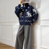 Women's Cardigan Long Sleeve Sweater Manufacturer - MOQ 100 pcs - Style 9037