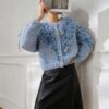 9041 product image 11 Women's Cardigan Crew Neck Long Sleeve Sweater Manufacturer - MOQ 100 pcs - Style 9041
