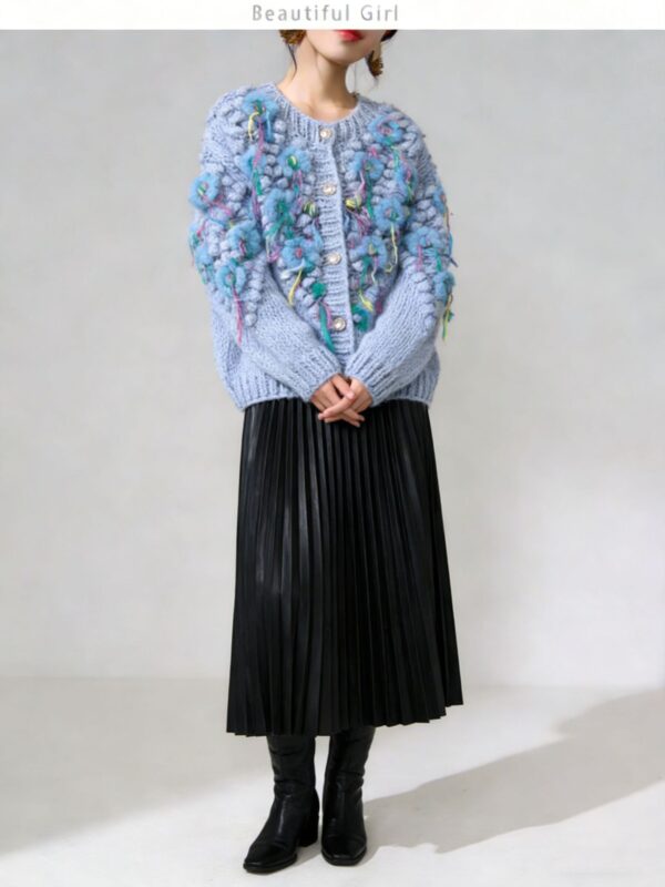 9041 product image 13 Women's Cardigan Crew Neck Long Sleeve Sweater Manufacturer - MOQ 100 pcs - Style 9041