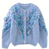 9041 product image 14 Women's Cardigan Crew Neck Long Sleeve Sweater Manufacturer - MOQ 100 pcs - Style 9041