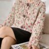 Women's Cardigan Crew Neck Long Sleeve Sweater Manufacturer - MOQ 100 pcs - Style 9042