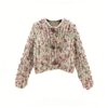 Women's Cardigan Crew Neck Long Sleeve Sweater Manufacturer - MOQ 100 pcs - Style 9042