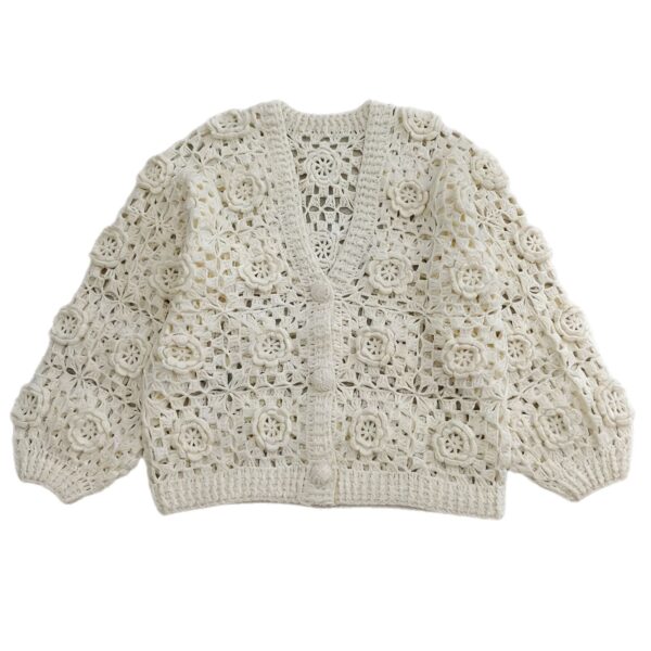 9043 product image 5 Women's Cardigan V Neck Long Sleeve Sweater Manufacturer - MOQ 100 pcs - Style 9043