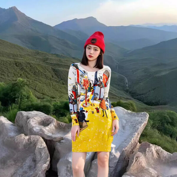 Women's Pullover Crew Neck Long Sleeve Sweater Manufacturer - MOQ 100 pcs - Style 9056