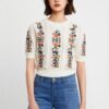 Women's Viscose Fiber Pullover Crew Neck Short Sleeve Sweater Manufacturer - MOQ 100 pcs - Style 93034