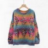 Women's Pullover Crew Neck Long Sleeve Sweater Manufacturer - MOQ 100 pcs - Style 93043