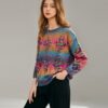 Women's Pullover Crew Neck Long Sleeve Sweater Manufacturer - MOQ 100 pcs - Style 93043