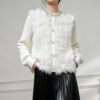 Women's Cardigan Crew Neck Long Sleeve Sweater Manufacturer - MOQ 100 pcs - Style 93074