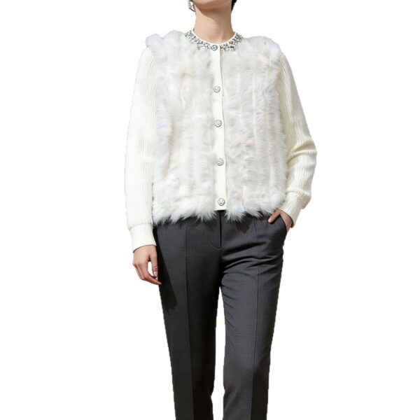 Women's Cardigan Crew Neck Long Sleeve Sweater Manufacturer - MOQ 100 pcs - Style 93074