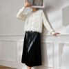 Women's Cardigan Crew Neck Long Sleeve Sweater Manufacturer - MOQ 100 pcs - Style 93074