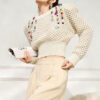 Women's Pullover Crew Neck Long Sleeve Sweater Manufacturer - MOQ 100 pcs - Style 93075