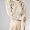 Women's Pullover Crew Neck Long Sleeve Sweater Manufacturer - MOQ 100 pcs - Style 93075