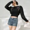 Women's Pullover Crew Neck Long Sleeve Sweater Manufacturer - MOQ 100 pcs - Style 93075