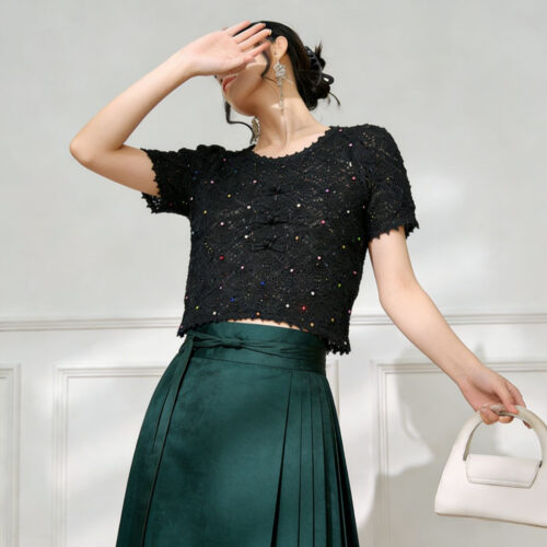 93076 product image 1 Women's Pullover Crew Neck Short Sleeve Sweater Manufacturer - MOQ 100 pcs - Style 93076