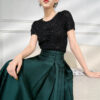 Women's Pullover Crew Neck Short Sleeve Sweater Manufacturer - MOQ 100 pcs - Style 93076