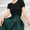 Women's Pullover Crew Neck Short Sleeve Sweater Manufacturer - MOQ 100 pcs - Style 93076