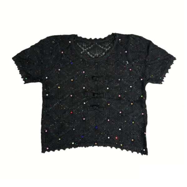 Women's Pullover Crew Neck Short Sleeve Sweater Manufacturer - MOQ 100 pcs - Style 93076