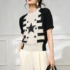 Women's Pullover Crew Neck Short Sleeve Sweater Manufacturer - MOQ 100 pcs - Style 93078