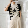 Women's Pullover Crew Neck Short Sleeve Sweater Manufacturer - MOQ 100 pcs - Style 93078