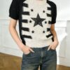 Women's Pullover Crew Neck Short Sleeve Sweater Manufacturer - MOQ 100 pcs - Style 93078