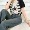Women's Pullover Crew Neck Short Sleeve Sweater Manufacturer - MOQ 100 pcs - Style 93078