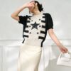 Women's Pullover Crew Neck Short Sleeve Sweater Manufacturer - MOQ 100 pcs - Style 93078