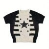 Women's Pullover Crew Neck Short Sleeve Sweater Manufacturer - MOQ 100 pcs - Style 93078