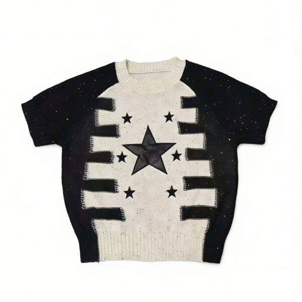 Women's Pullover Crew Neck Short Sleeve Sweater Manufacturer - MOQ 100 pcs - Style 93078