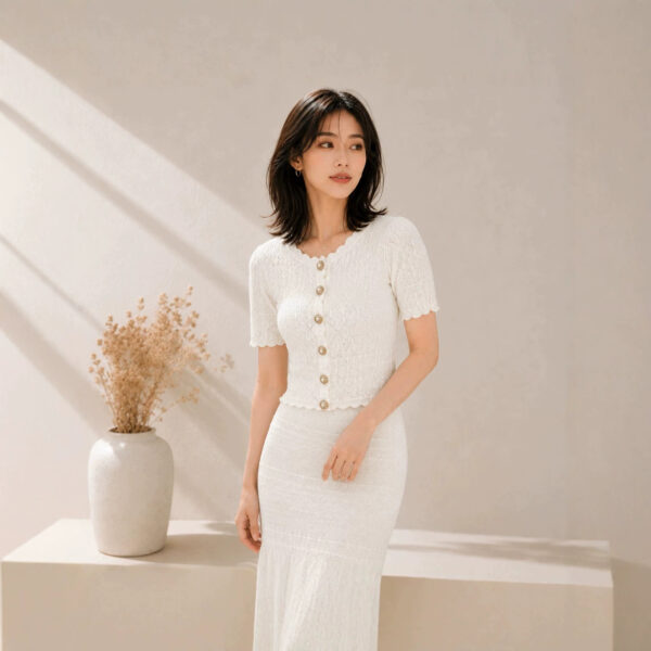Women's Short Sleeve Knitwear Manufacturer - MOQ 100 pcs - Style 97001
