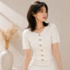 Women's Short Sleeve Knitwear Manufacturer - MOQ 100 pcs - Style 97001