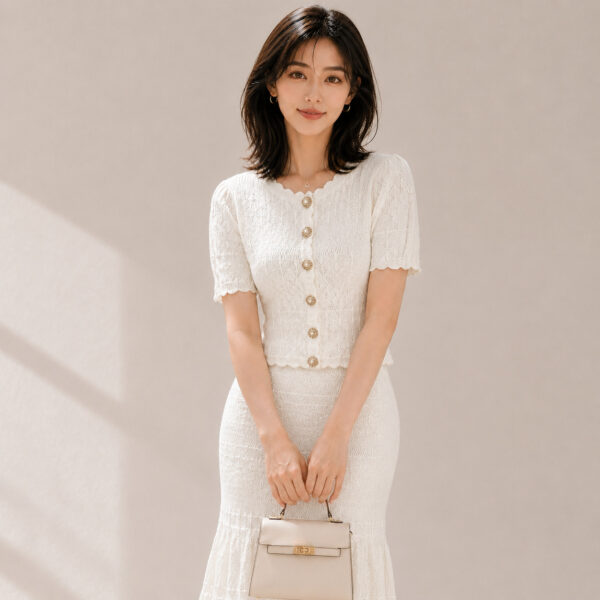 Women's Short Sleeve Knitwear Manufacturer - MOQ 100 pcs - Style 97001