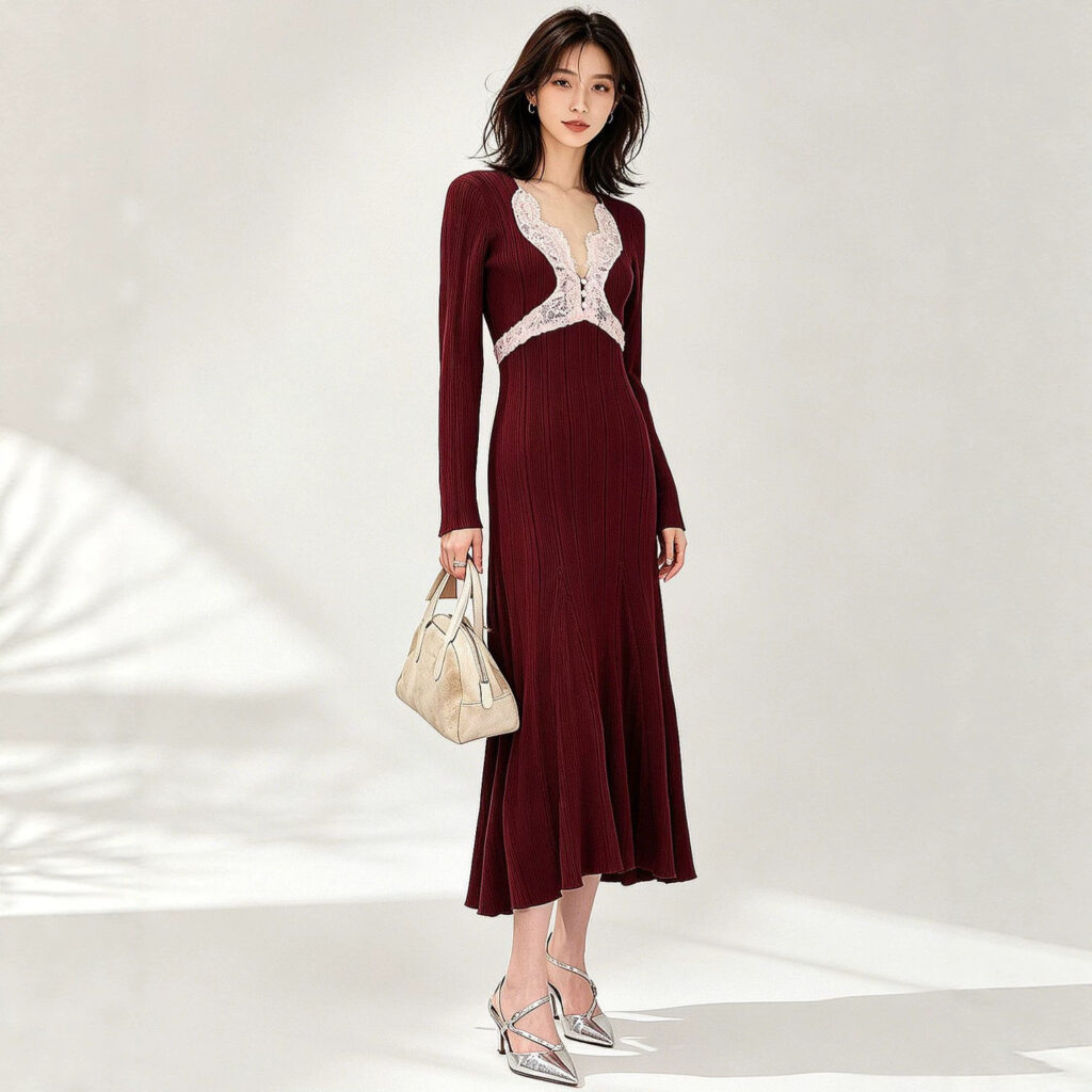 Women's Long Sleeve Knitwear Manufacturer - MOQ 100 pcs - Style 98005