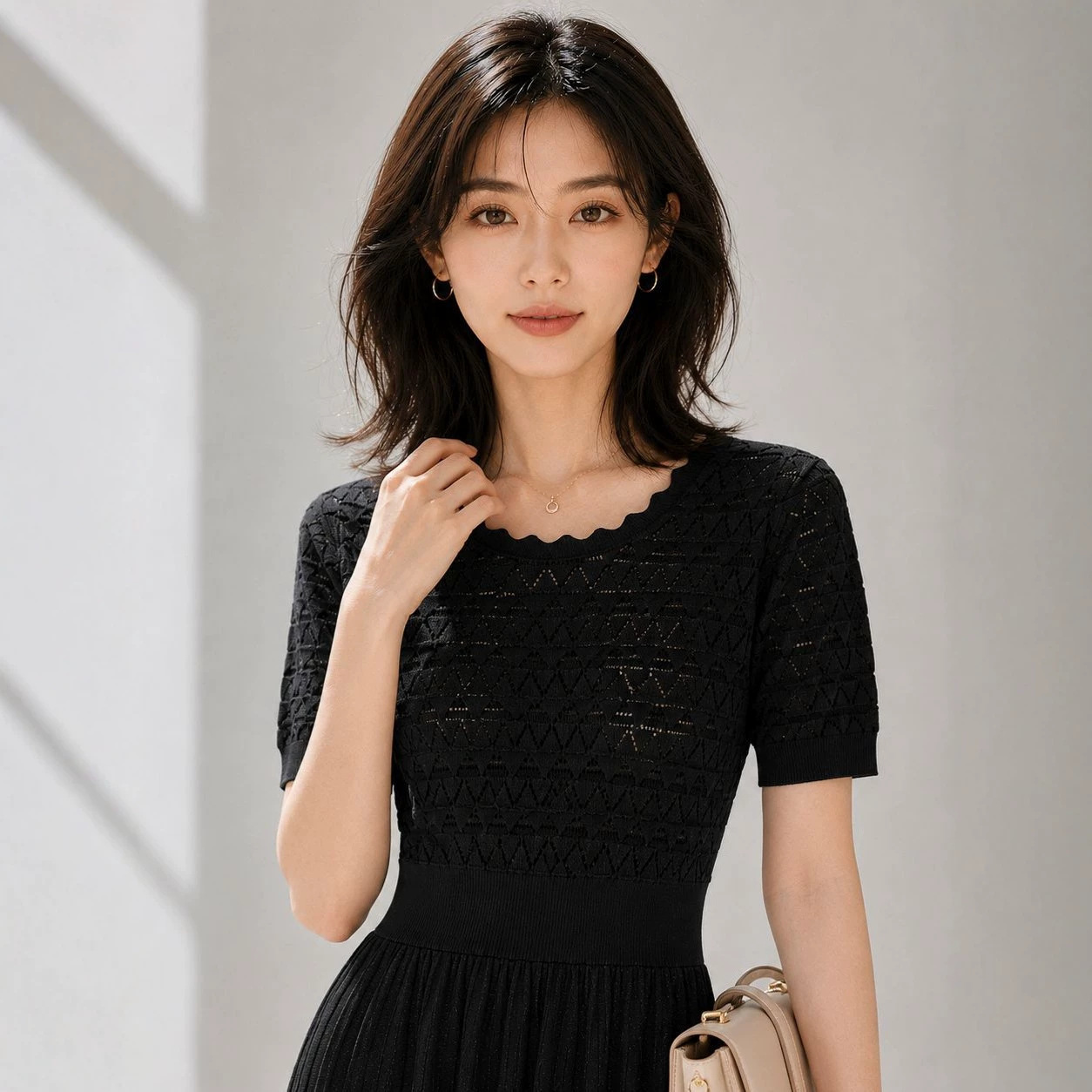 Women's Viscose Fiber Crew Neck Knitwear Manufacturer - MOQ 100 pcs - Style 98006 - 图片 4