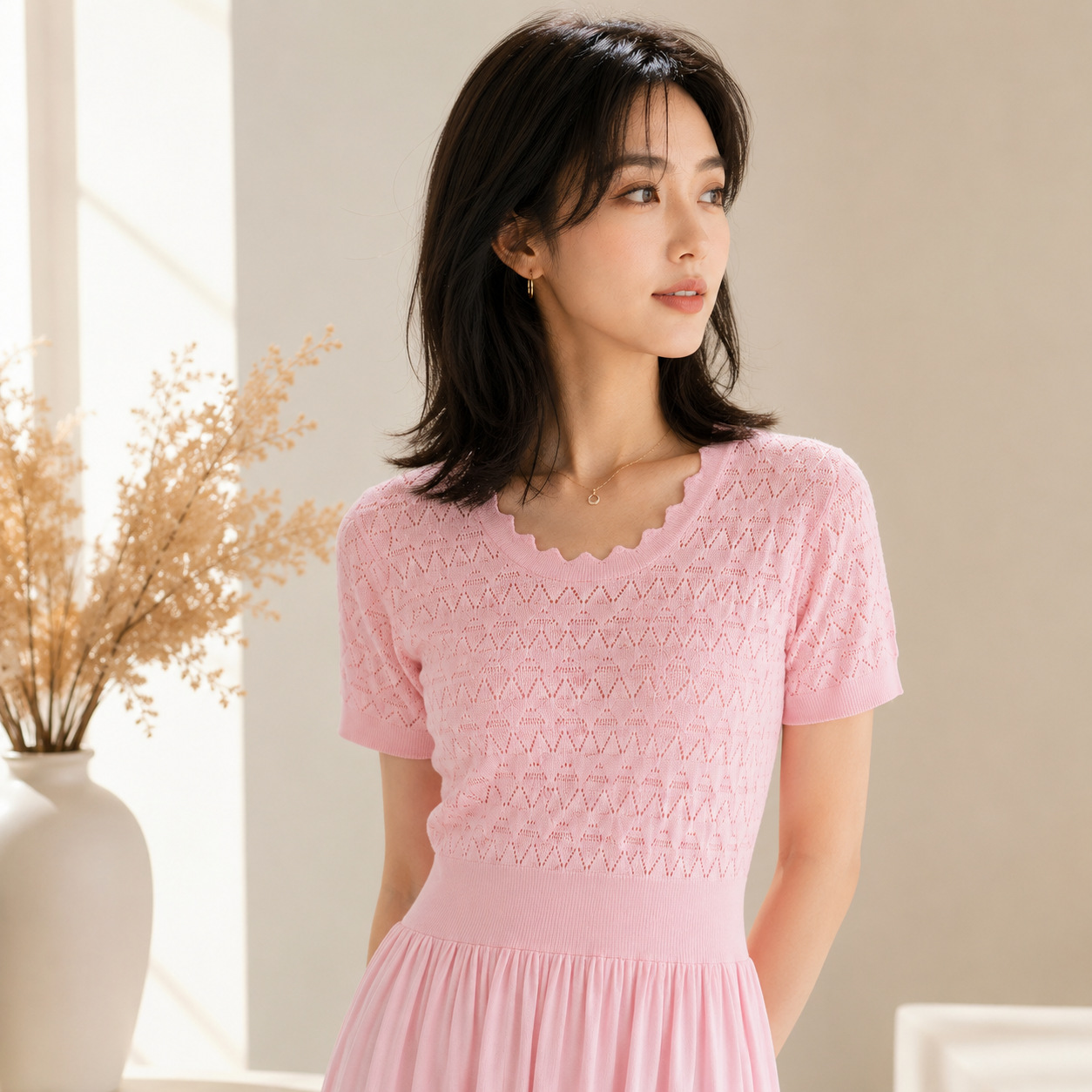 Women's Viscose Fiber Crew Neck Knitwear Manufacturer - MOQ 100 pcs - Style 98006 - 图片 9