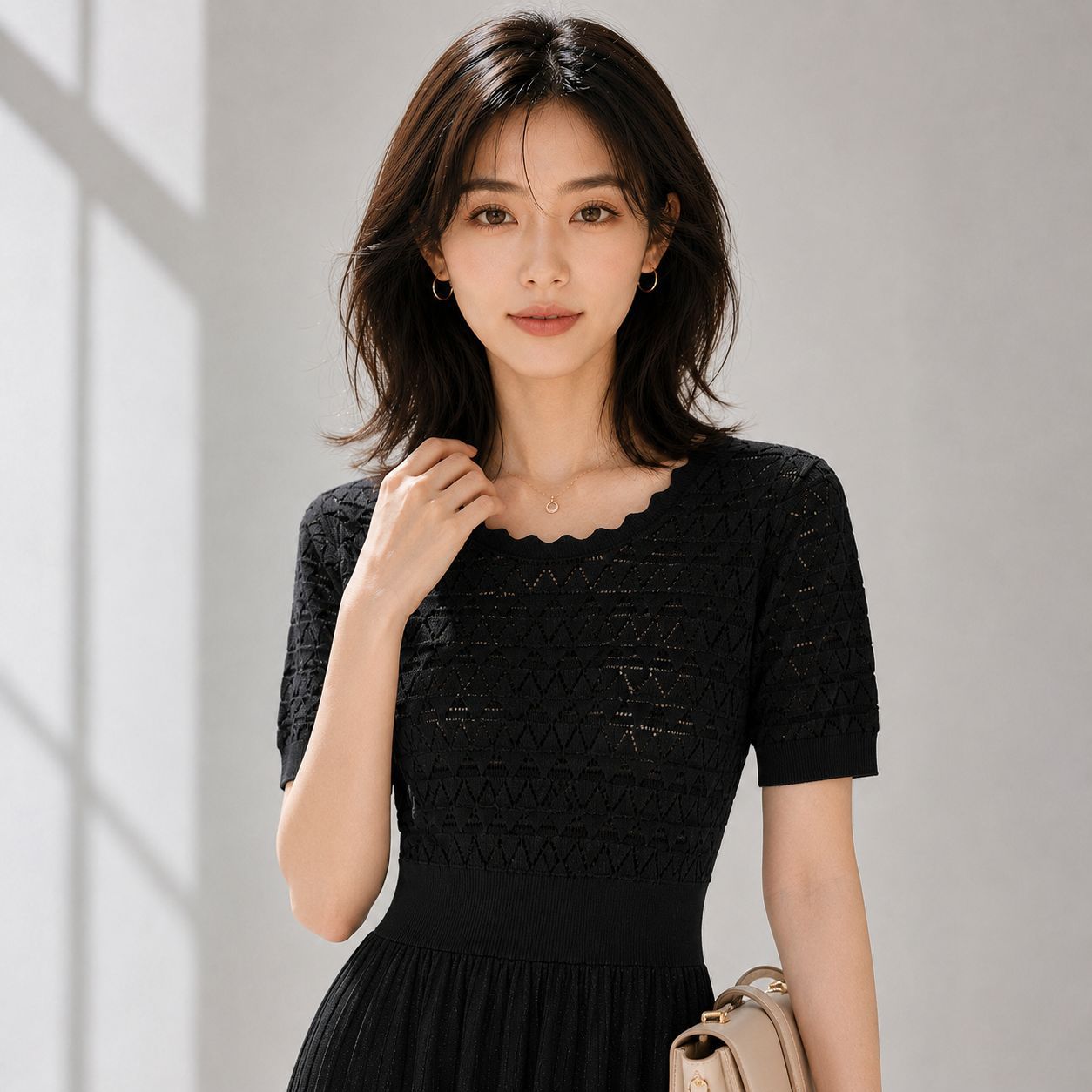 Women's Viscose Fiber Crew Neck Knitwear Manufacturer - MOQ 100 pcs - Style 98006 - 图片 15