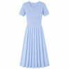 98006 product image 19 Women's Pink Pointelle-Bodice Fit-and-Flare Midi Dress — Style 98006