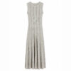 Women's Greige Ribbed Sleeveless Maxi Knit Dress — Style 98009