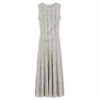 Women's Greige Ribbed Sleeveless Maxi Knit Dress — Style 98009