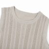 Women's Greige Ribbed Sleeveless Maxi Knit Dress — Style 98009
