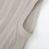 Women's Greige Ribbed Sleeveless Maxi Knit Dress — Style 98009