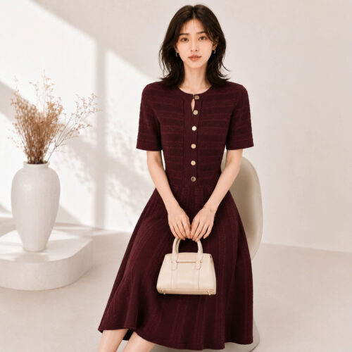Women's Viscose Fiber Crew Neck Knitwear Manufacturer - MOQ 100 pcs - Style 98010