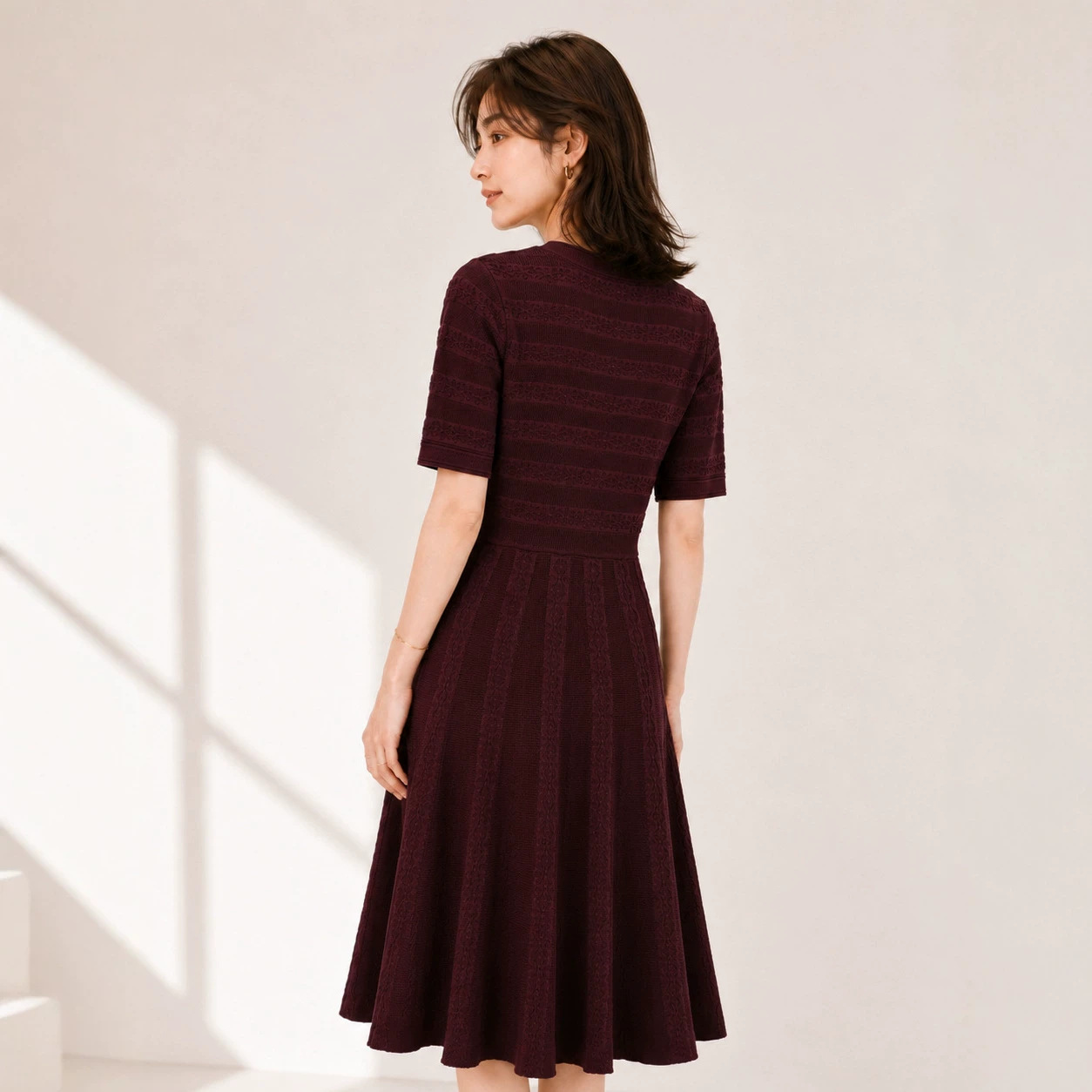 Women's Viscose Fiber Crew Neck Knitwear Manufacturer - MOQ 100 pcs - Style 98010 - 图片 2