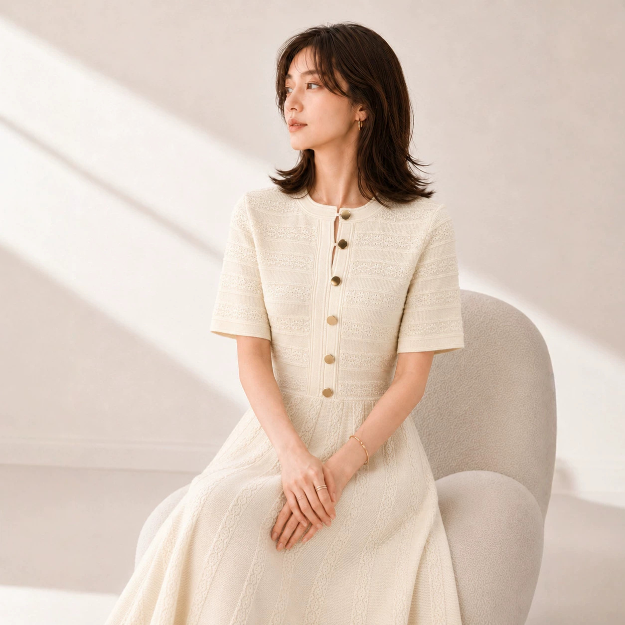 Women's Viscose Fiber Crew Neck Knitwear Manufacturer - MOQ 100 pcs - Style 98010 - 图片 4