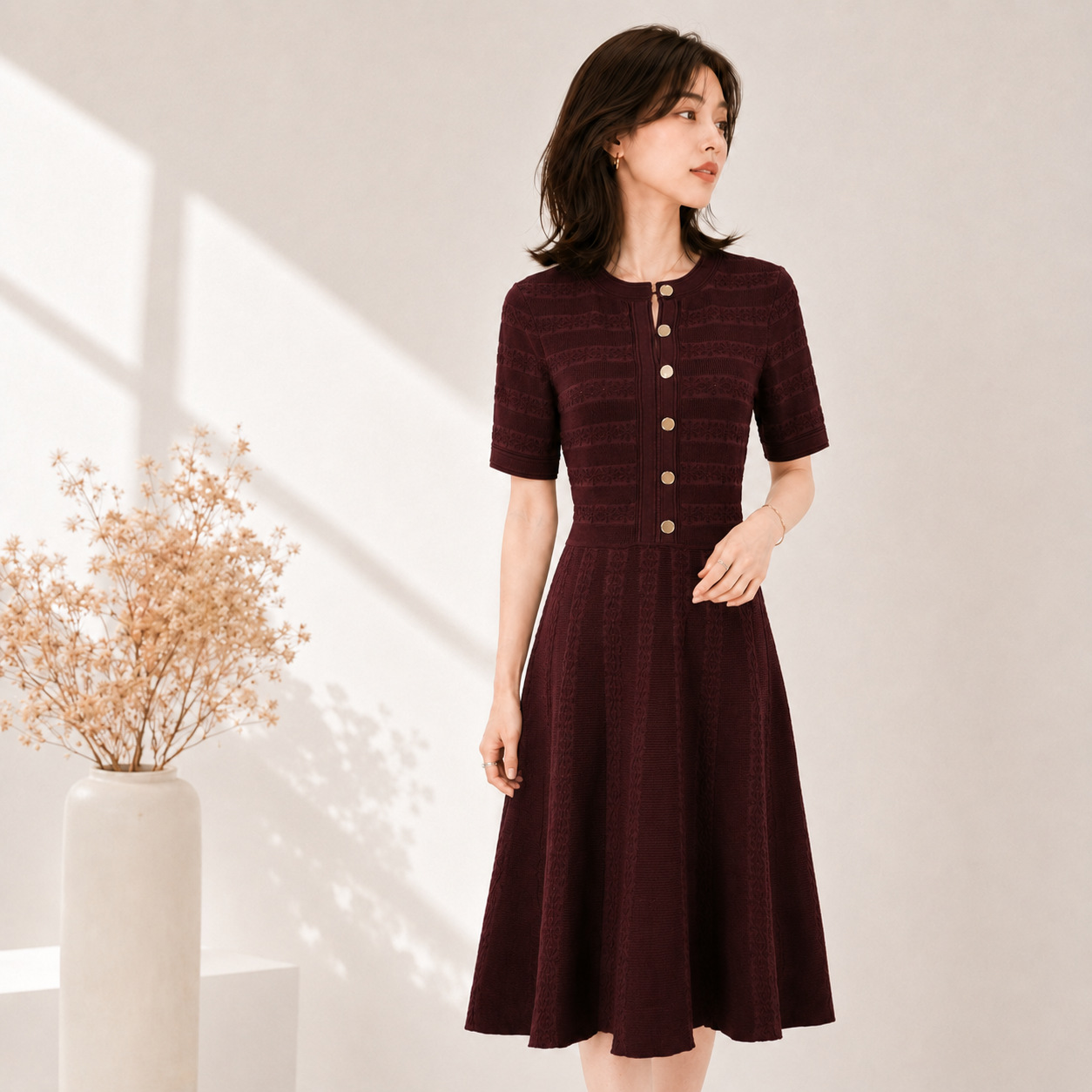 Women's Viscose Fiber Crew Neck Knitwear Manufacturer - MOQ 100 pcs - Style 98010 - 图片 10
