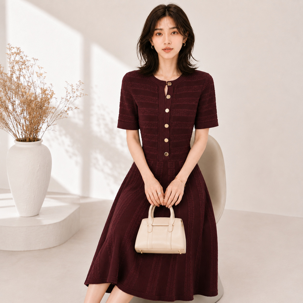 Women's Viscose Fiber Crew Neck Knitwear Manufacturer - MOQ 100 pcs - Style 98010 - 图片 12