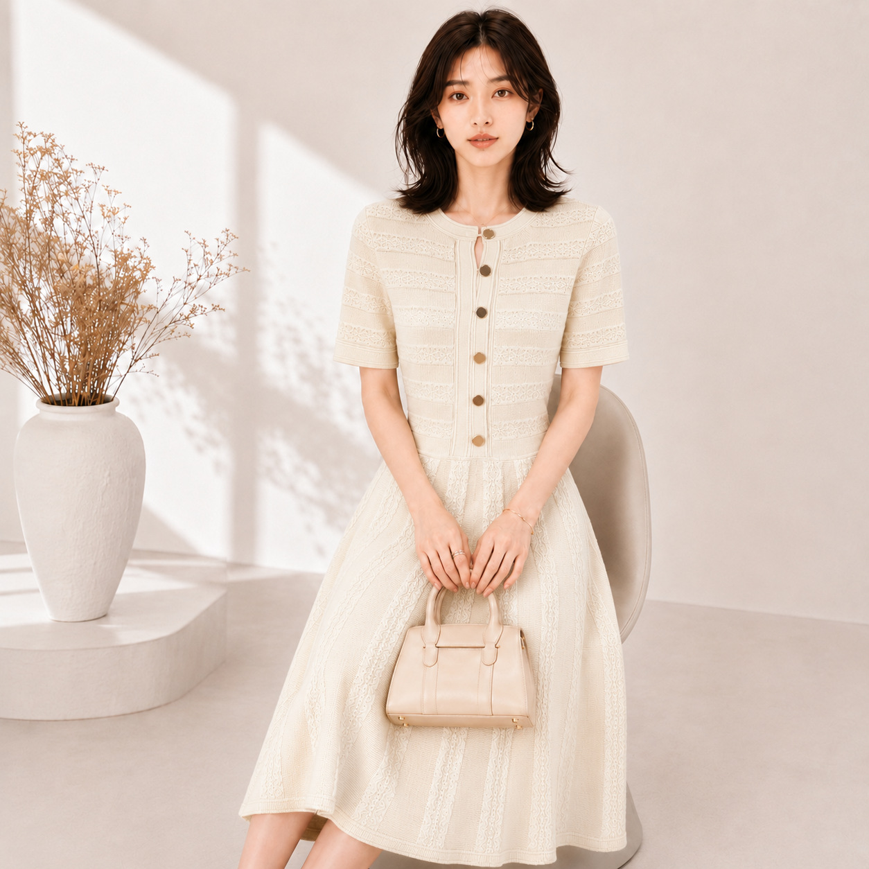 Women's Viscose Fiber Crew Neck Knitwear Manufacturer - MOQ 100 pcs - Style 98010 - 图片 14