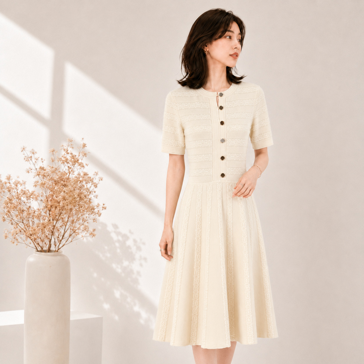 Women's Viscose Fiber Crew Neck Knitwear Manufacturer - MOQ 100 pcs - Style 98010 - 图片 16