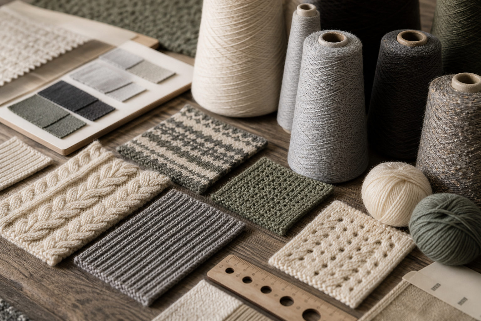 Yarn and stitch development for custom knitwear manufacturing